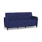 Lesro Siena Lounge Reception 3 Seat Tandem Seating No Center Arms, Walnut, OH Cobalt Upholstery SN3101 - alternate 1